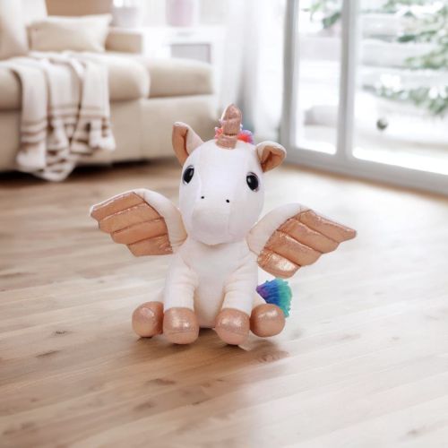 Mirada Unicorn Soft Toy with Glitter Horn & colourful Tail - 30cm Pink