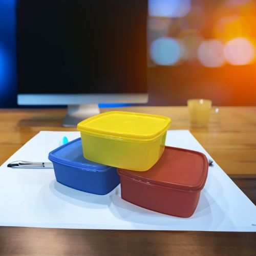 Super 99 Airtight Plastic Storage Container Set for Home Office Kitchen | Leak Proof Container Box Easy to Clean (Size – 14cm X 14cm X 18cm, 1000 ML, Set of 3, Multicolor)