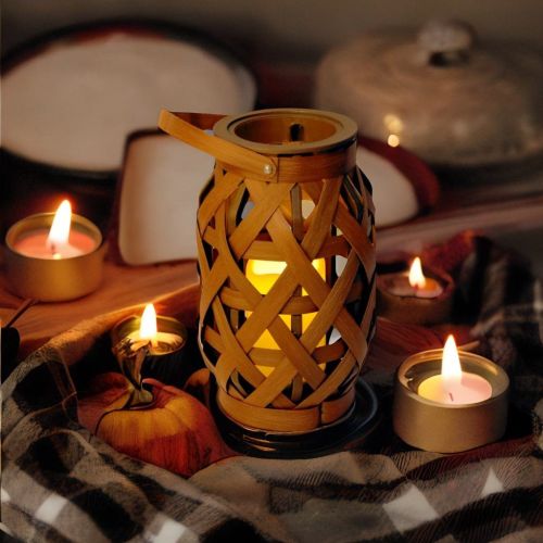 Decorative Hanging Plastic Lantern with Candle