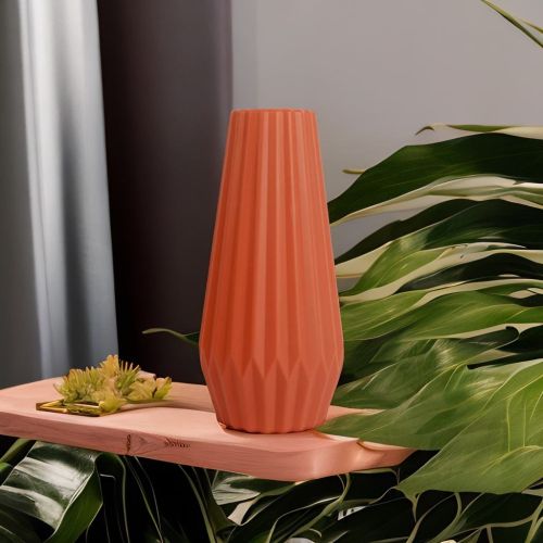 Traditional Design Unbreakable Light Weight Plastic Flower Vase for Home decor.