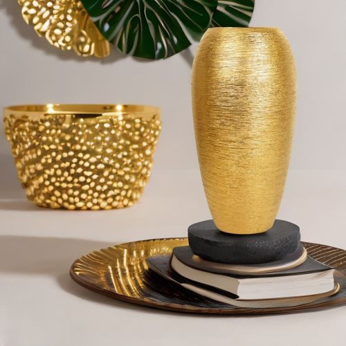 Super99 Designer Matt Finish Flower vase  for Decoratiion, Office Table Décor, Living Room, Center Table, Ceramic Pot|Size: 26cmX7.5cm( Weight- 880gm)