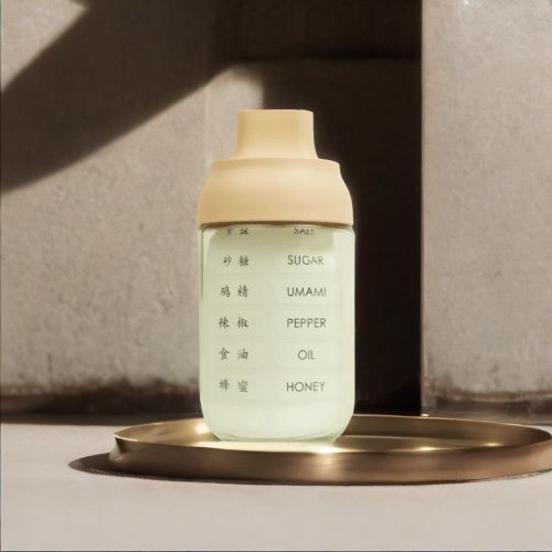 Glass Bottle Dispenser with Silicone Rubber Bristle Brush|Airtight Glass Jar