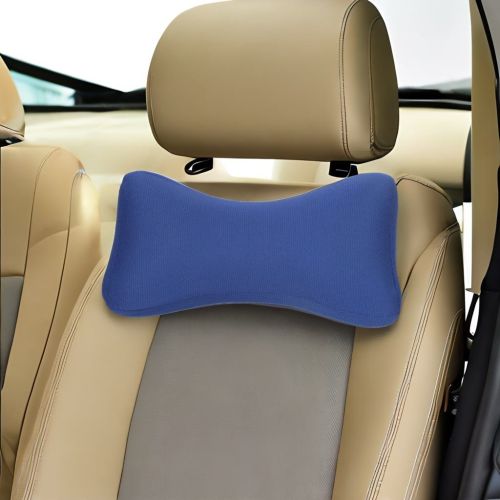 Super 99 Headrest Cushion Neckrest Support Ergonomic Neck Pillow Car Neckrest | Neck Rest Seat Pillow for Pain Relief, Ergonomic Cervical Support for All Cars (Blue)