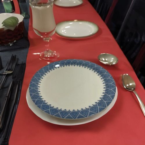 Super 99 Melamine Latest Blue Design Plates Serve For Dinner, Snacks Small -20x20x2 cm