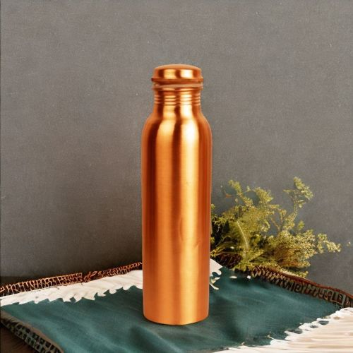 Super 99 Copper Plain Design Bottle -  950ml|Plain Design Leak Proof Copper Bottle 256gm- Size -27cmX7cm|Easy to Hold and Drink