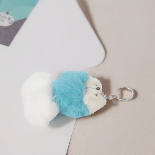 Super 99 Faux Fur Pom Pom Key Chains | Soft Artificial Rabbit Fur Key Ring Cute Pom Pom Bag Charm for Women Girls
