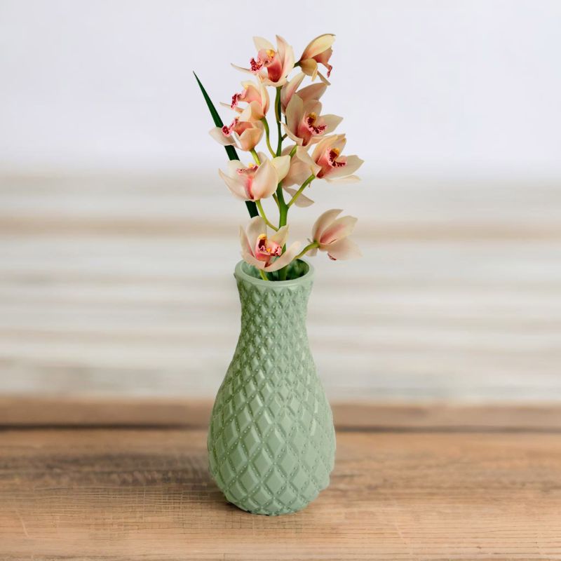 Unbreakable Light Weight Plastic Flower Vase for Home Decor (Multicolour)